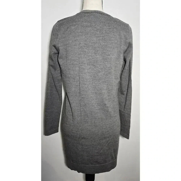 Eileen Fisher Long Cardigan Sweater Button Front Italian Merino Wool Gray SZ XS - Picture 4 of 8